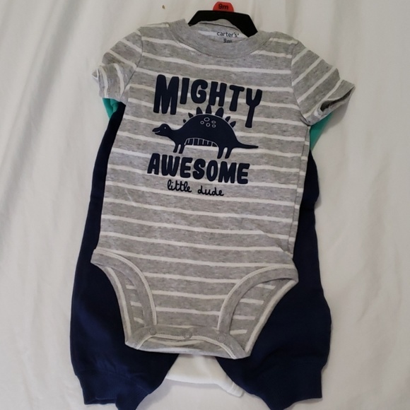🦖NWT Carter's 3 piece set for baby boy 🦖 - Picture 2 of 5
